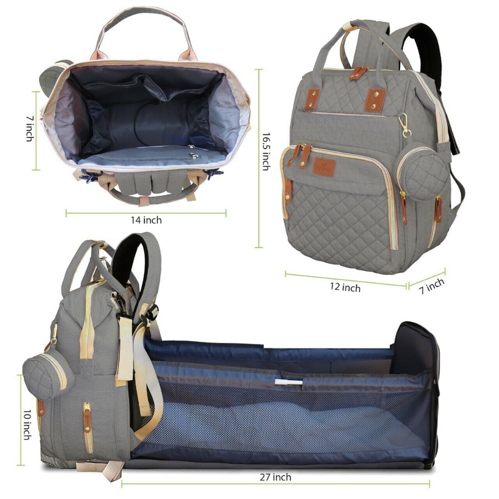 3 in 1 Foldbale Diaper Bag Baby Bed Portable Bag - Picture 6 of 12